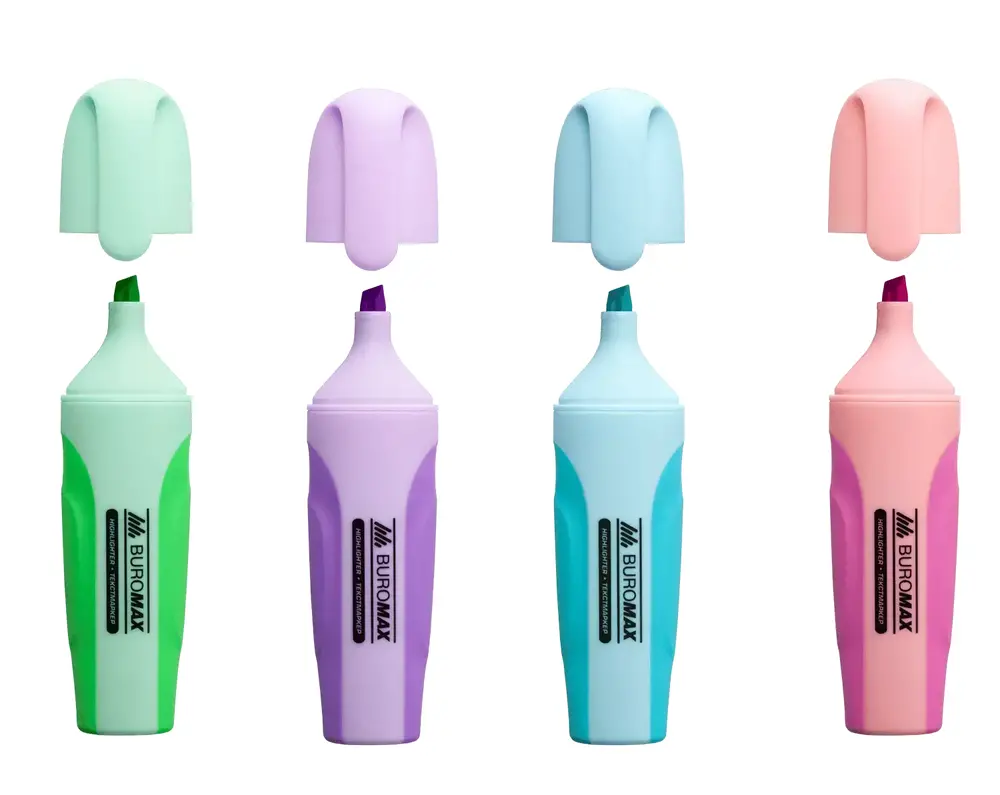 Набір із 4-х текстових маркерів Buromax Pastel 2-4 мм BM.8905-94. Фото 2