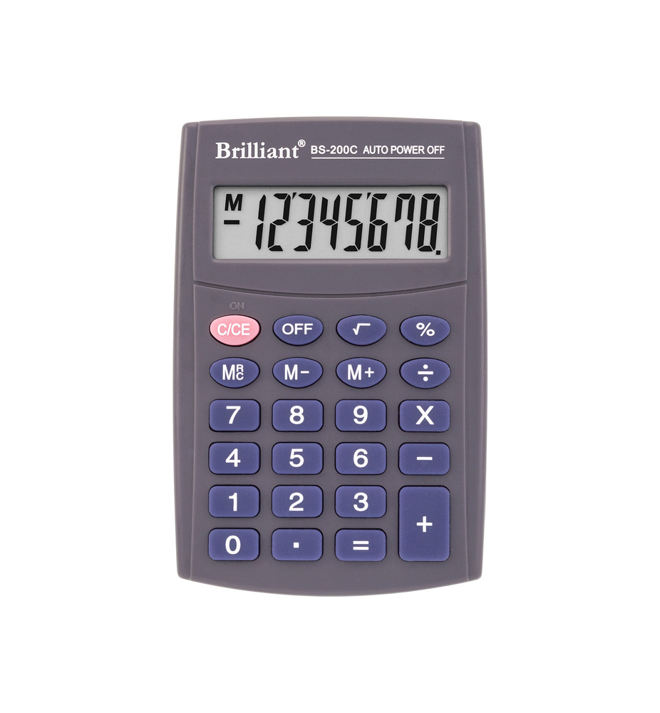 Калькулятор Brilliant кишеньковий 8 розрядів BS-200C