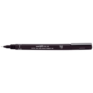 Лайнер uni PiN 0.05мм fine line  чорний	 PIN005-200.Black 