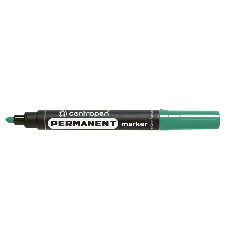 Маркер Centropen Permanent 2,5 мм круглий зелений 8566/04