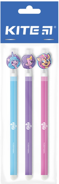 Набір гелевих ручок пиши-стирай Kite Little Pony 3 штуки синіх (LP22-352/03/P)