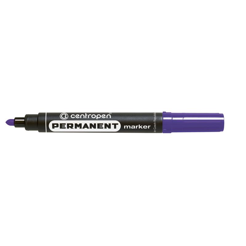 Маркер Centropen Permanent 2,5 мм круглий фіолетовий 8566/08