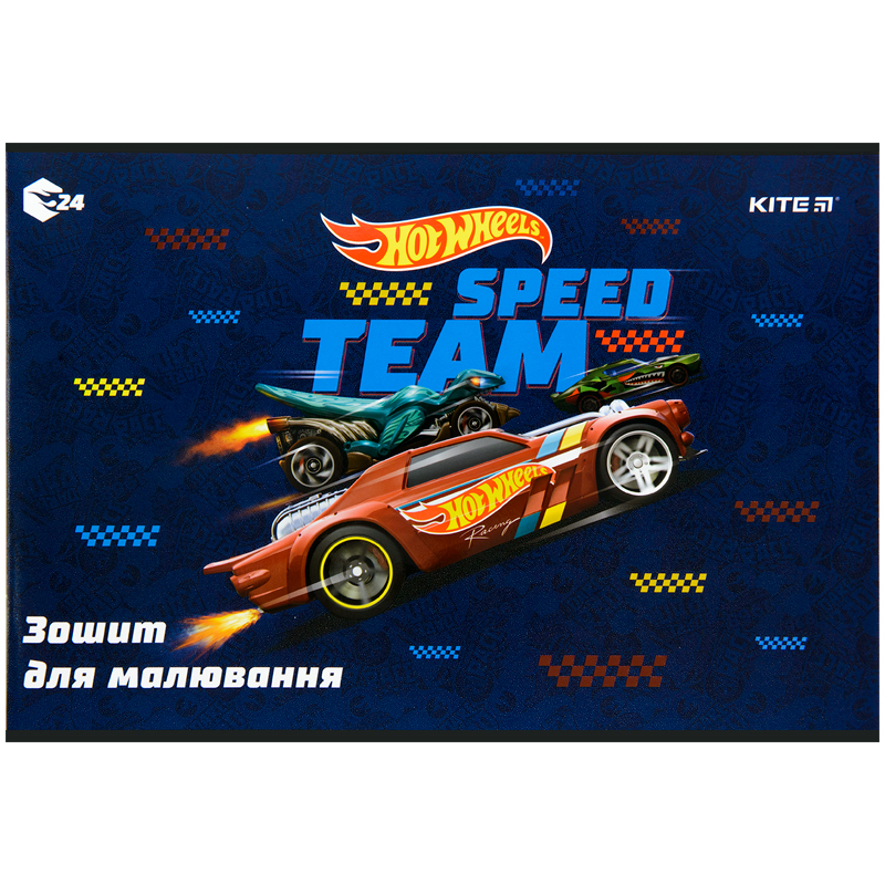 Альбом для малювання Kite Hot Wheels HW22-242, 24 аркуша. Фото 4