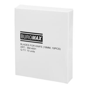 Леза для ножів Buromax 18 мм (10 лез в упаковці). Фото 3