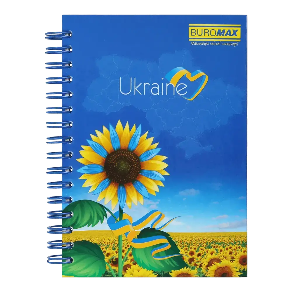Блокнот на пружині збоку Buromax My Country A6 96 аркушів в клітинку асорті дизайни BM.2422. Фото 7