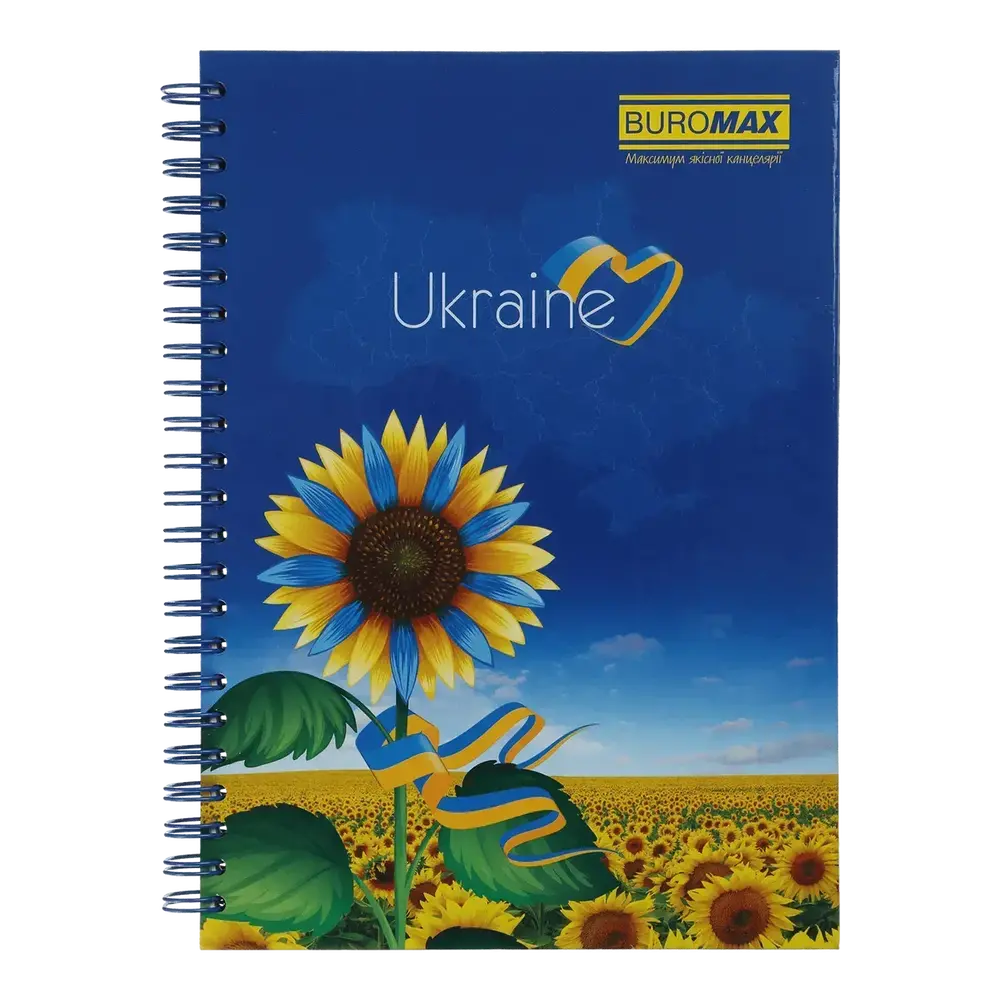 Блокнот на пружині збоку Buromax My Country A5 96 аркушів в клітинку асорті дизайни BM.2412. Фото 8