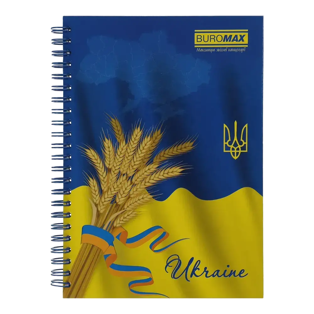 Блокнот на пружині збоку Buromax My Country A5 96 аркушів в клітинку асорті дизайни BM.2412. Фото 5