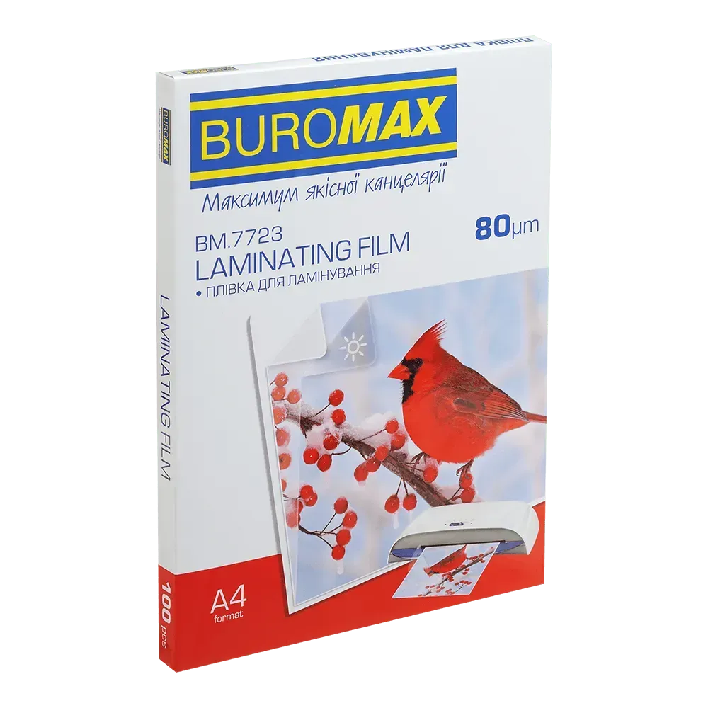 Плівка для ламінування A4 Buromax 80 мкм глянцева 100 шт BM.7723