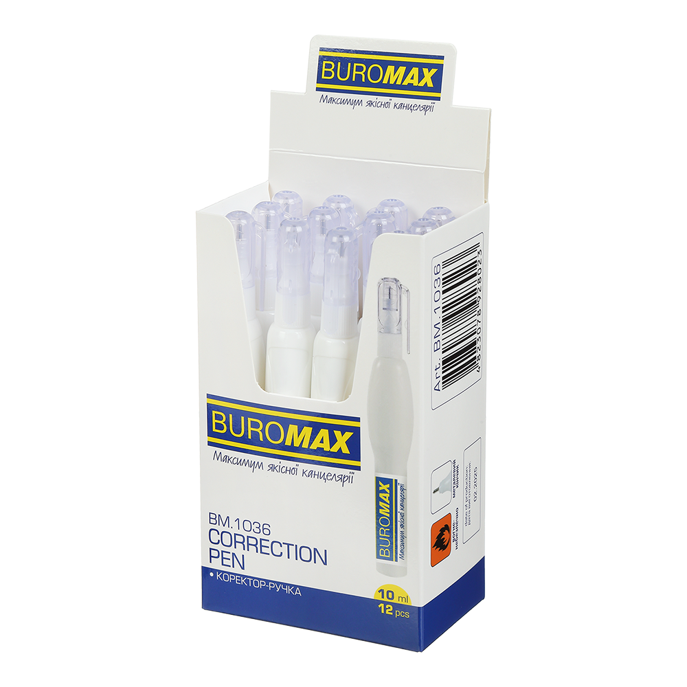 Коректор-ручка 10 мл Buromax спиртова основа BM.1036