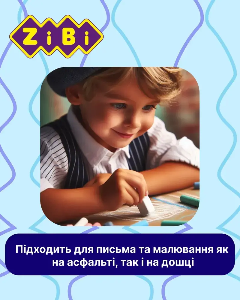 Крейда KIDS Line біла квадратна шкільна 100 шт., ZB.6712-12. Фото 6
