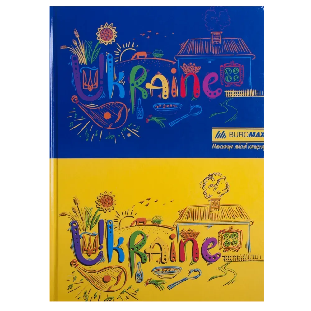 Книга канцелярська Buromax Ukraine А4 96 аркушів в клітинку асорті дизайнів BM.2400-38. Фото 5