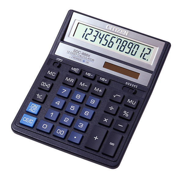 Калькулятор Citizen синій 12 розрядів SDC-888 ХBL