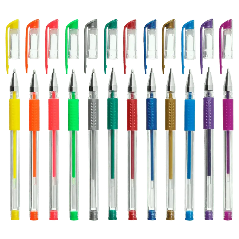 Набір з 12 гелевих ручок ZiBi Neon & Metallic KIDS Line ZB.2205-99. Фото 2
