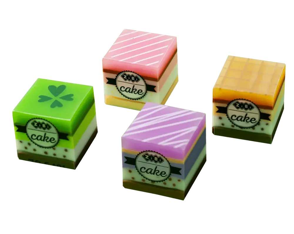 Гумка прямокутна ZiBi Cake 25x25x24 мм KIDS Line ZB.5421 (32 шт). Фото 2