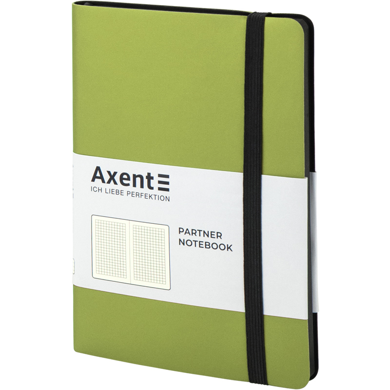Книга записна Axent Partner Soft 8206-09-A, A5-, 125x195 мм, 96 аркушів, клітинка, гнучка обкладинка, салатова. Фото 2