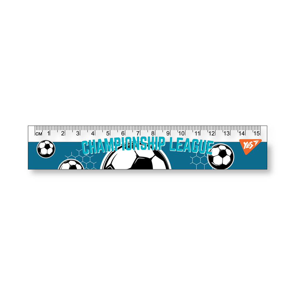 Лінійка Yes 15см Championship League 370615