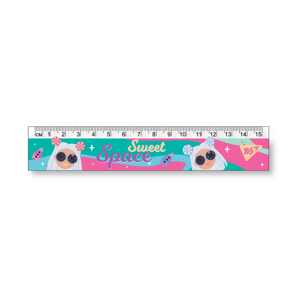 Лінійка 15см Yes Cosmic girl 370593