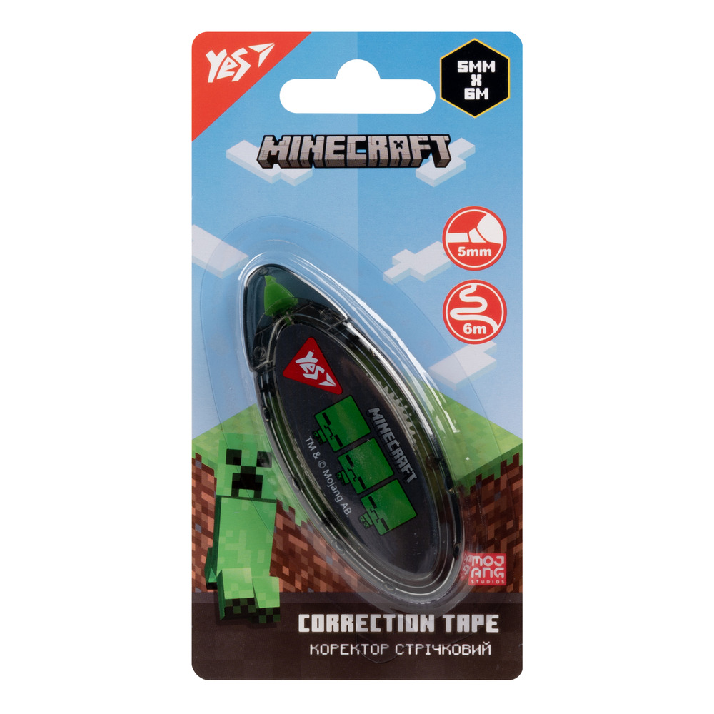 Коректор стрічковий Yes 5мм х 6м Minecraft 340109