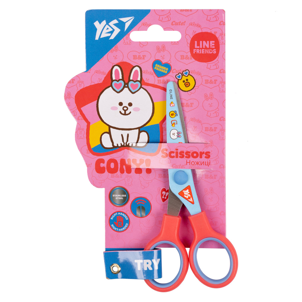 Ножиці Yes Line friends 13 см з принтом на лезі 480429