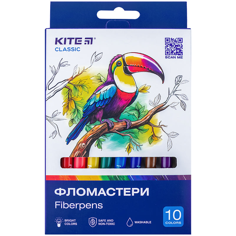 Фломастери Kite Classic 10 кольорів  K-455 