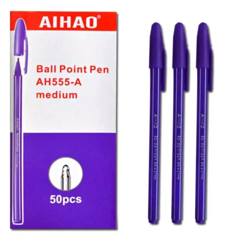 Ручка Aihao 555 кулькова фіолетова