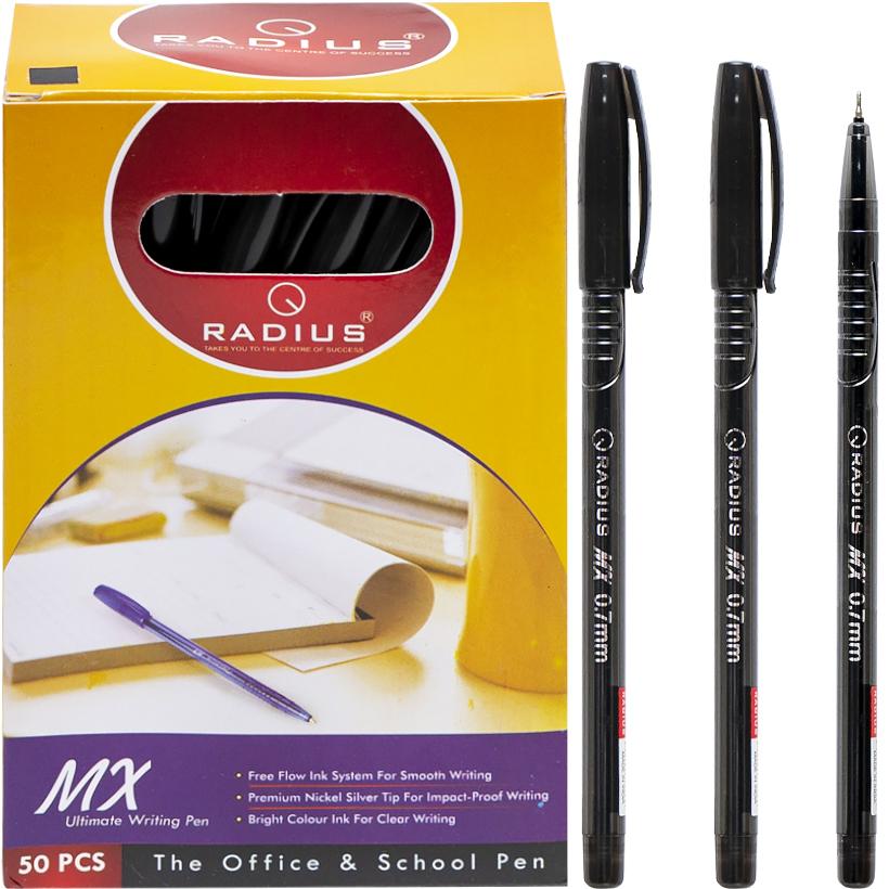 Ручка масляна Radius MХ чорна (50 шт)