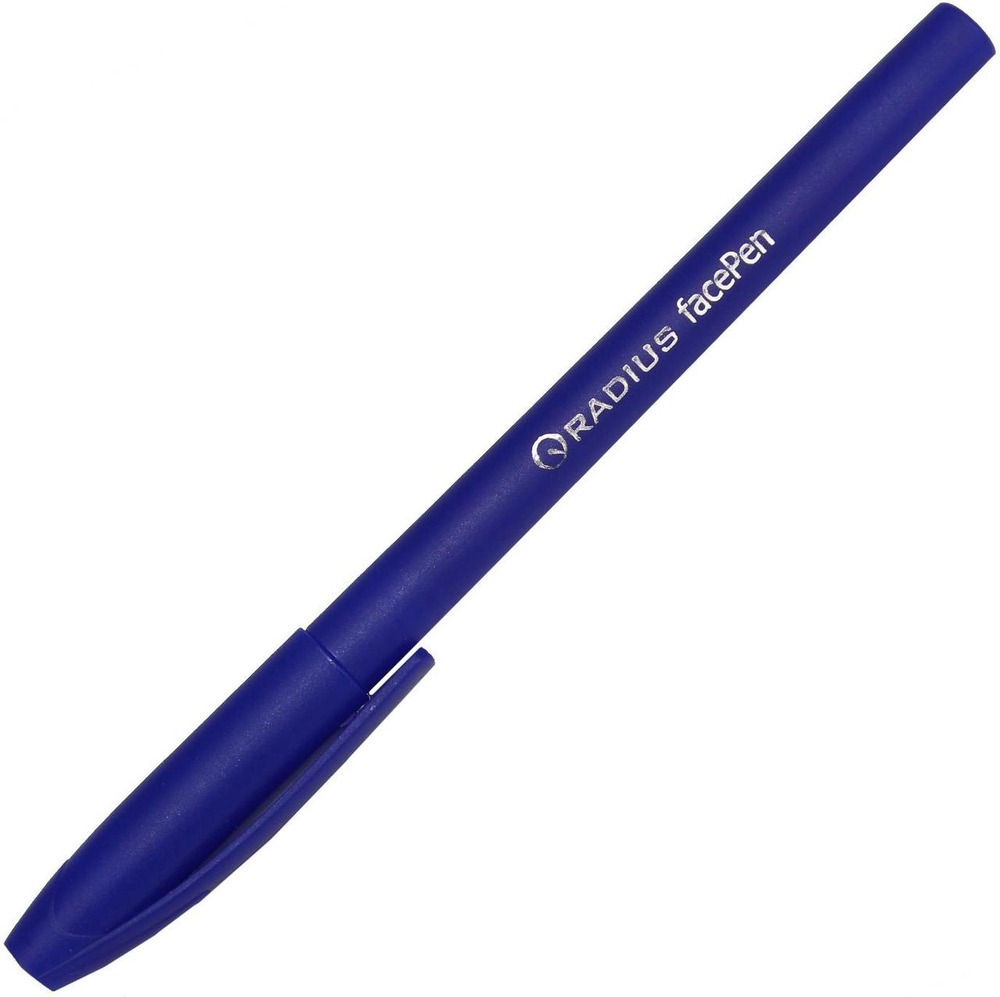 Ручка масляна Radius Face Pen синій (50 шт). Фото 2