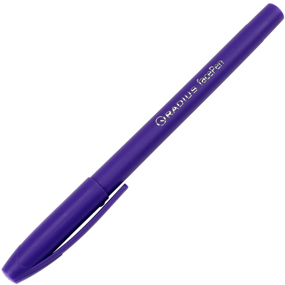 Ручка масляна Radius Face Pen фіолетовий (50 шт). Фото 2
