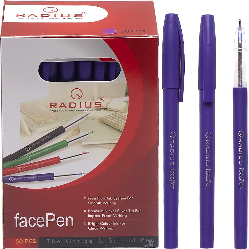 Ручка масляна Radius Face Pen фіолетовий (50 шт)