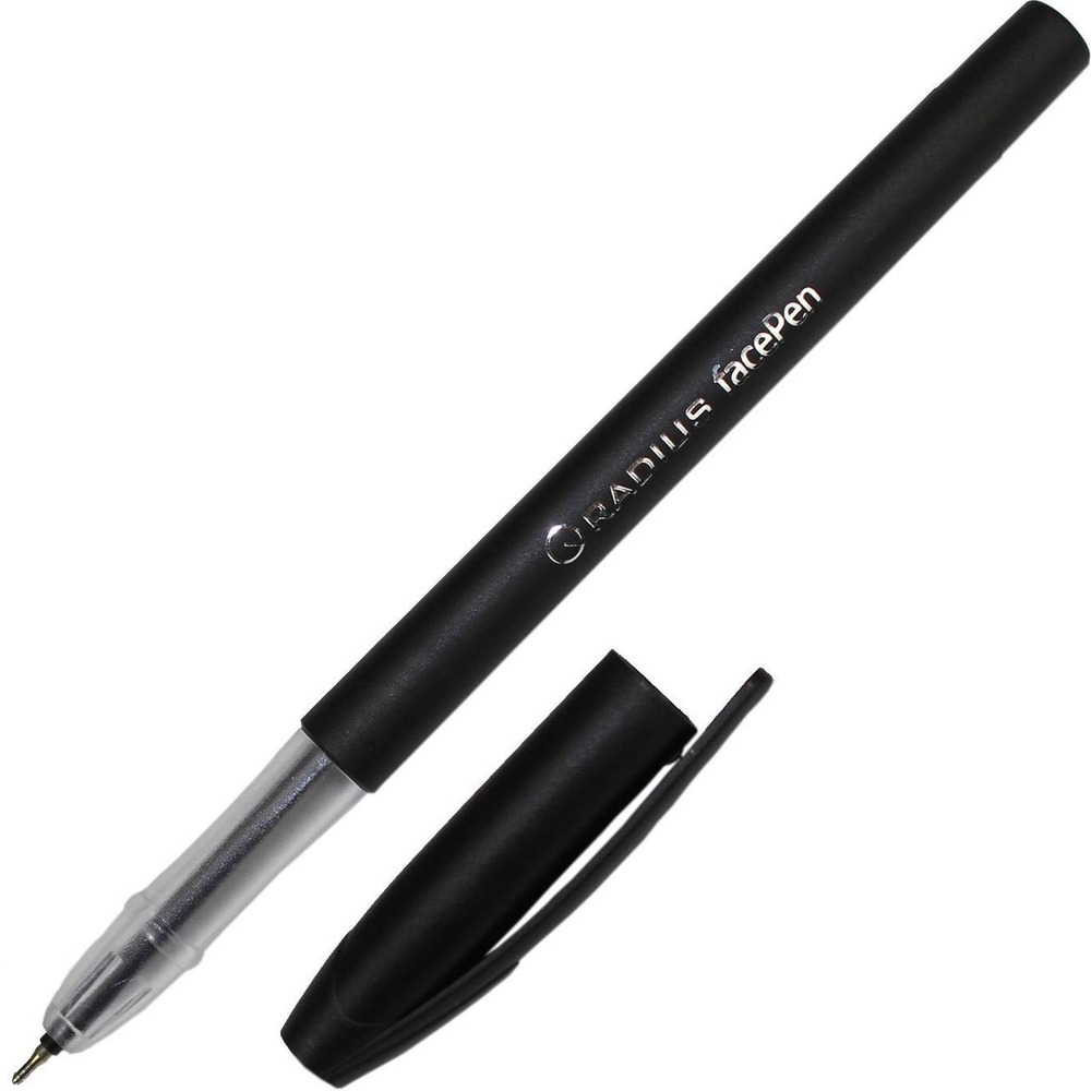Ручка масляна Radius Face Pen чорний (50 шт). Фото 3