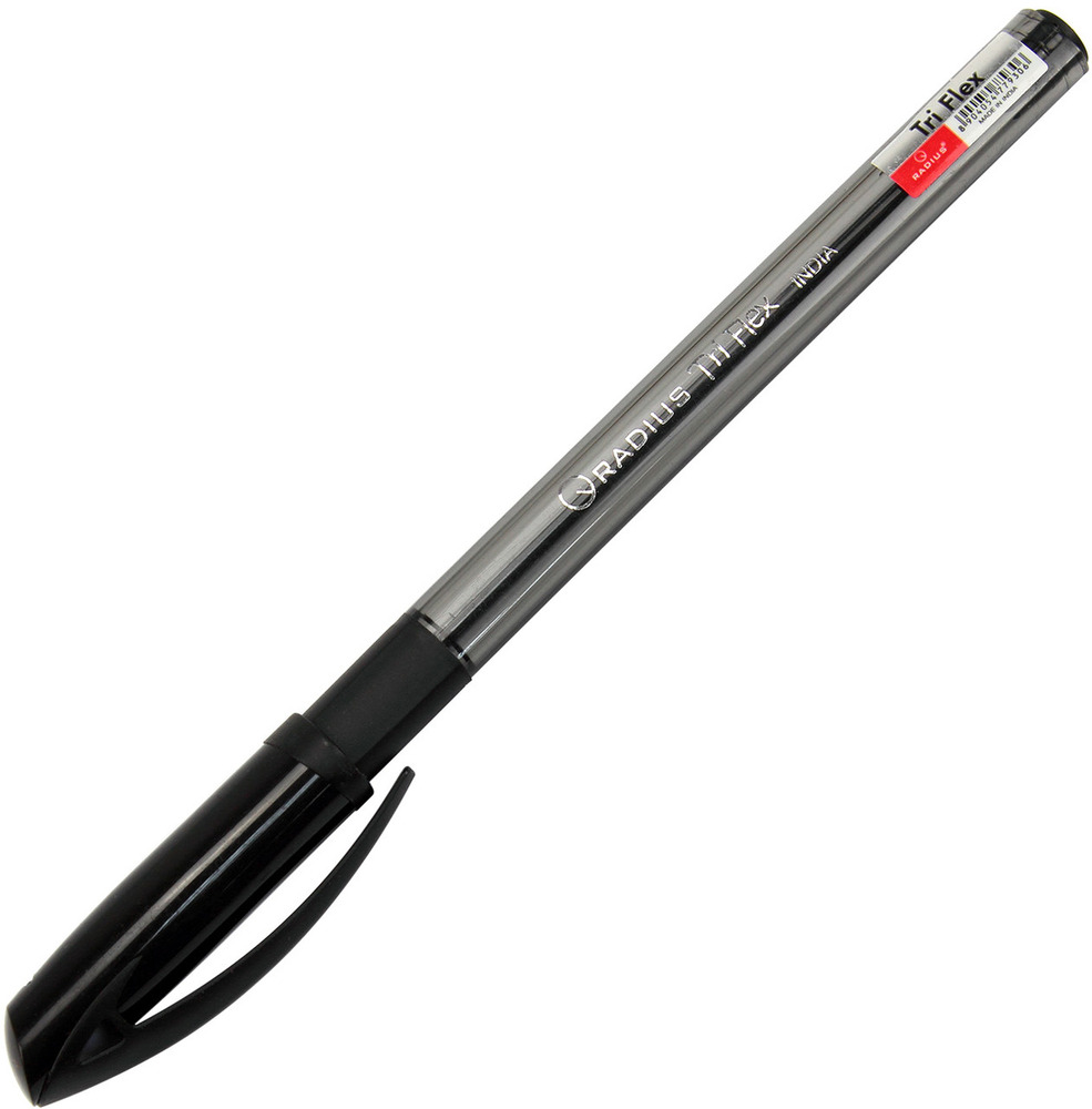 Ручка масляна Radius Tri Flex чорна (50 шт)