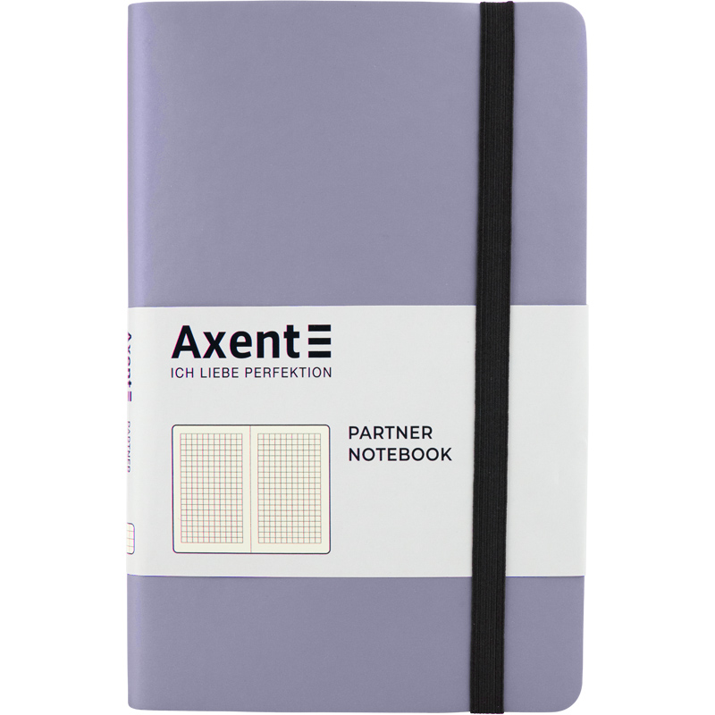 Книга записна Axent Partner Soft 8206-34-A, A5-, 125x195 мм, 96 аркушів, клітинка, гнучка обкладинка, срібляста