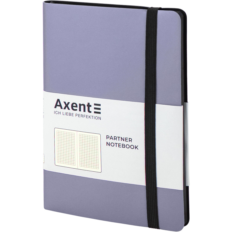 Книга записна Axent Partner Soft 8206-34-A, A5-, 125x195 мм, 96 аркушів, клітинка, гнучка обкладинка, срібляста. Фото 2