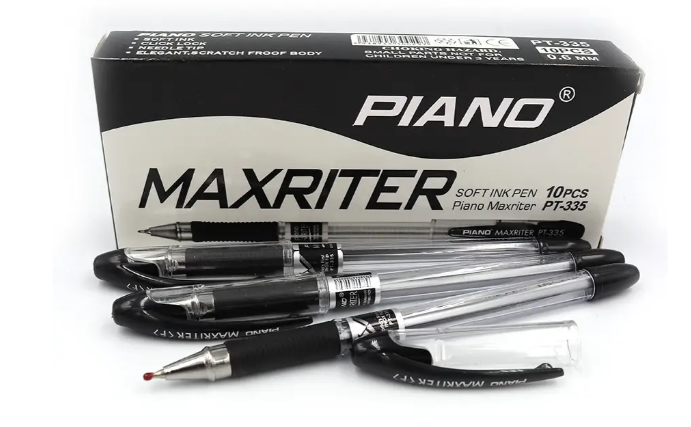 Ручка масляна PIANO Maxriter РТ-335 чорна (10 шт)