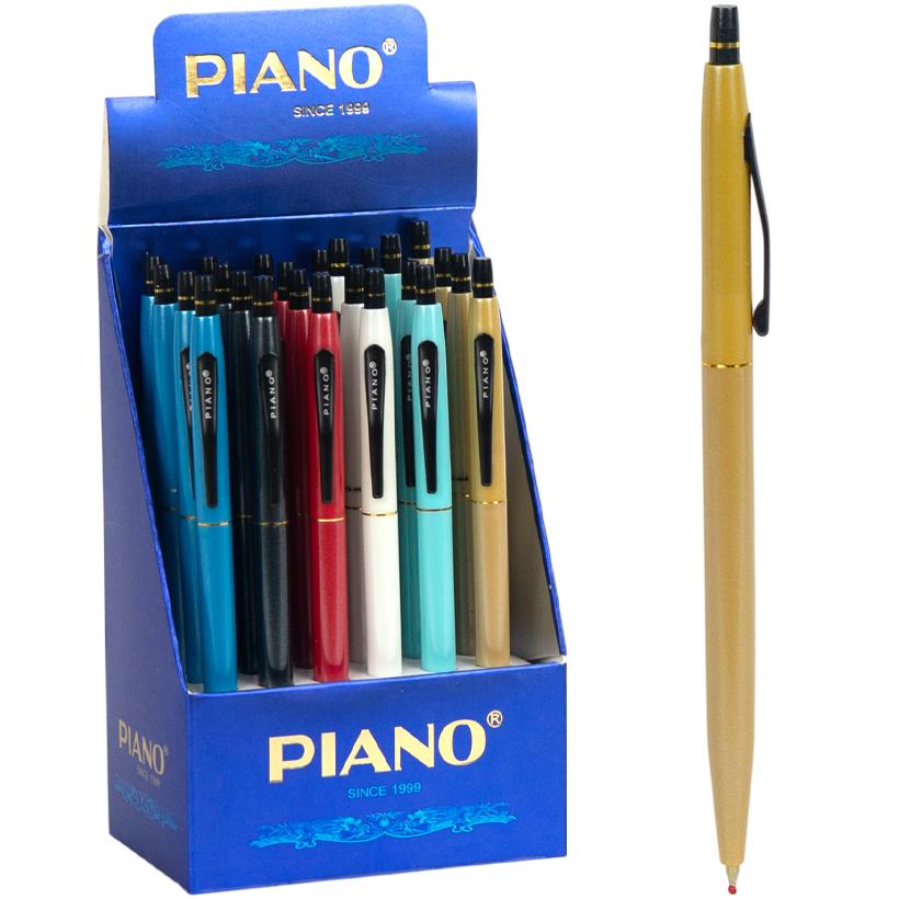 Ручка масляна PIANO автоматична PS-008 синя (24 шт)