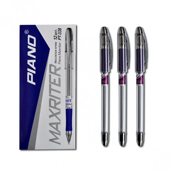 Ручка масляна PIANO Maxriter Silver РТ-338 фіолетова (10 шт)