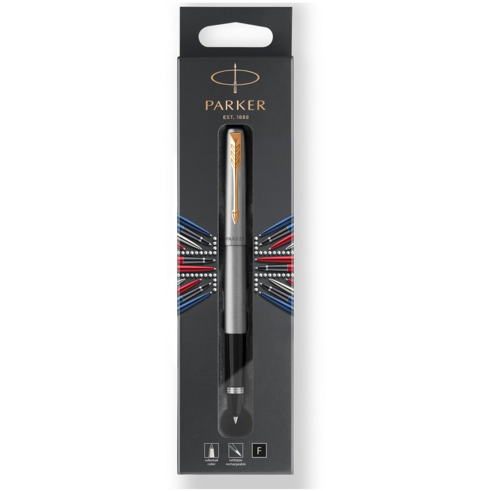 Ручка Parker JOTTER Stainless Steel GT RB ролер в упаковці LONDON 16 022bL. Фото 4