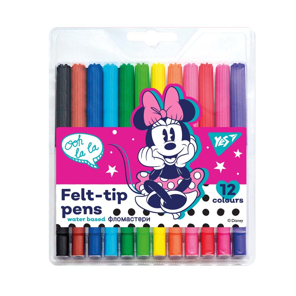 Фломастери YES 12 кольорів Minnie Mouse 650475