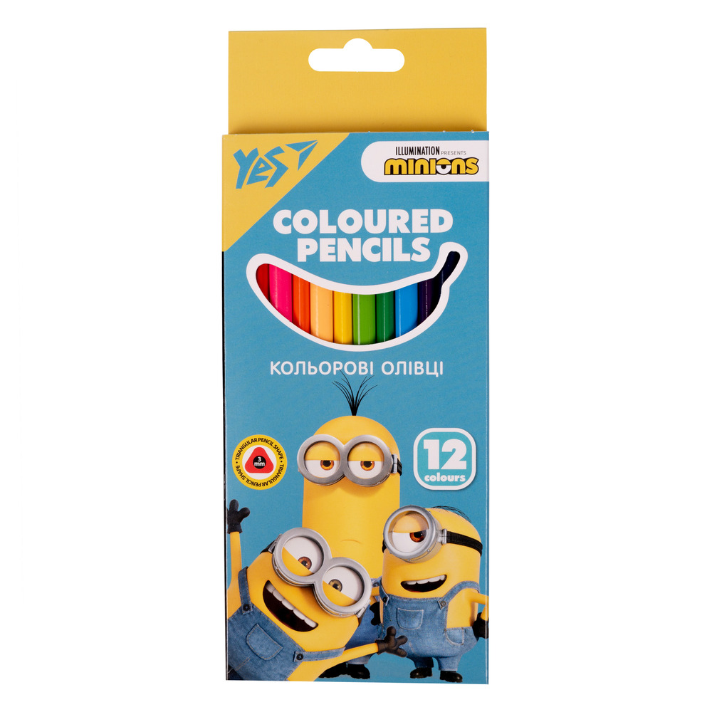 Олівці кольорові Yes 12 кольорів Minions 290706