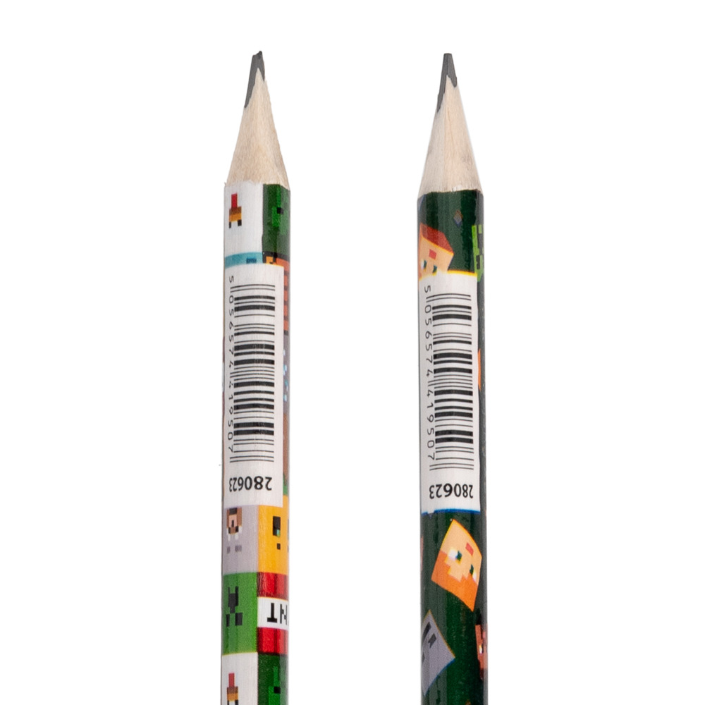 Олівець чорнографітний Yes Minecraft круглий з гумкою 280623. Фото 4