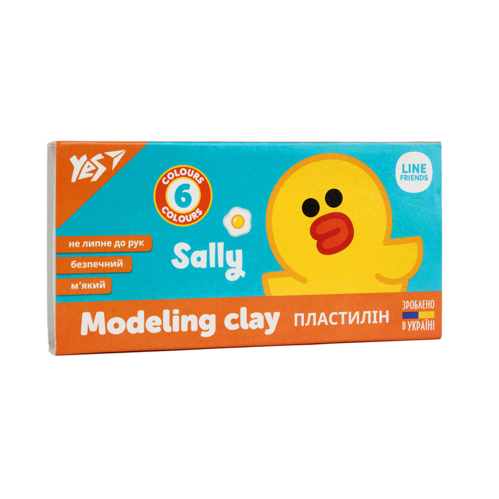 Пластилін Yes Line Friends 6 кольорів 120 г 540625