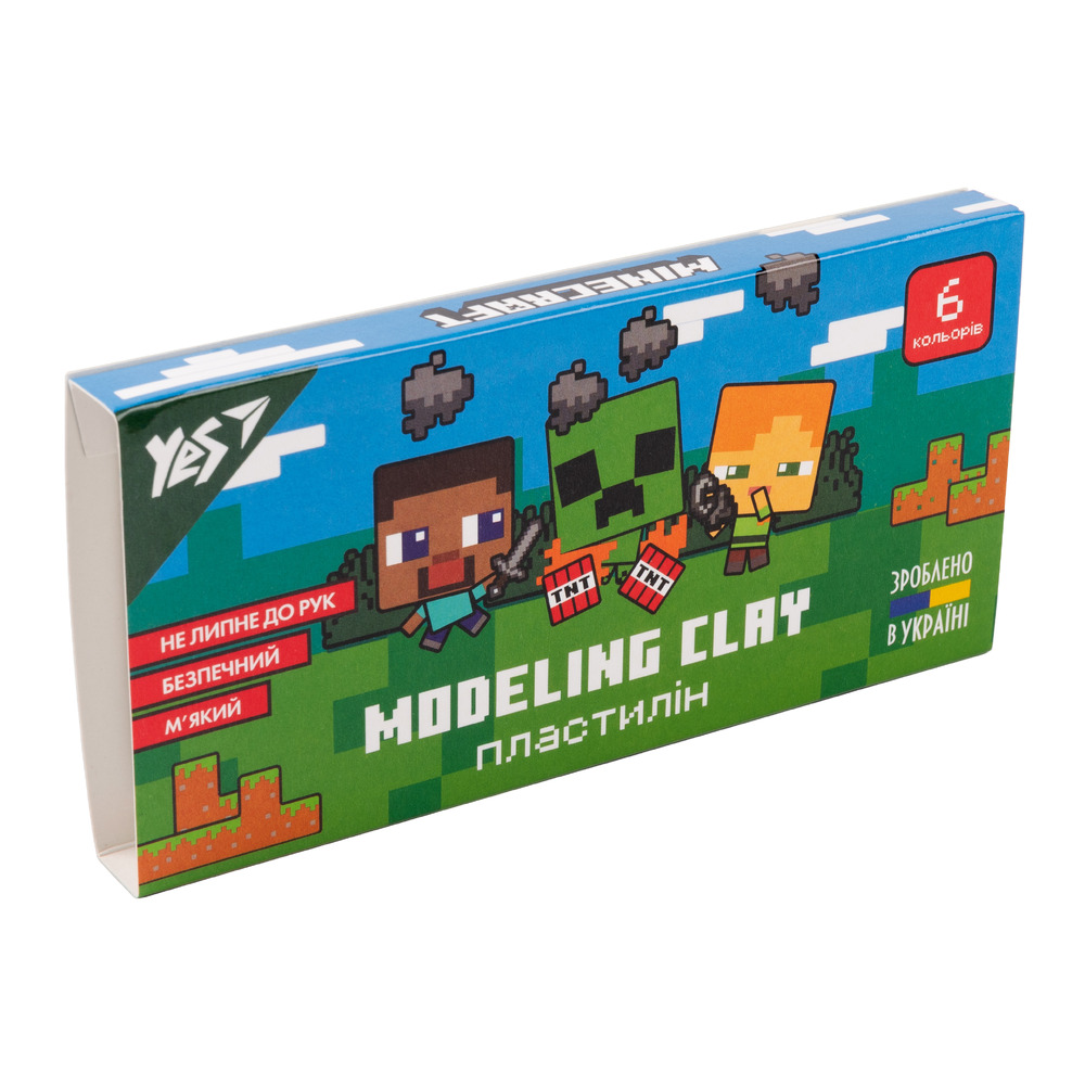 Пластилін Yes Minecraft 6 кольорів 120 г 540628