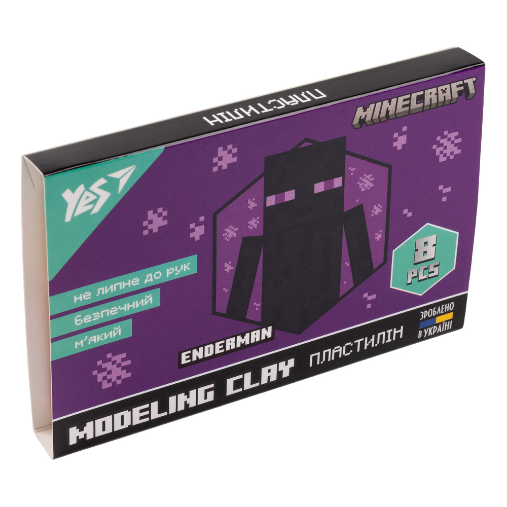 Пластилін Yes Minecraft 8 кольорів 160 г 540634