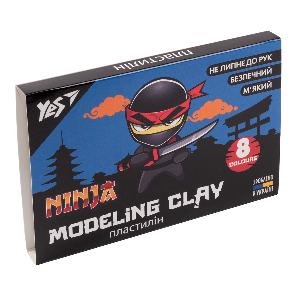 Пластилін Yes Ninja 8 кольорів 160 г 540630