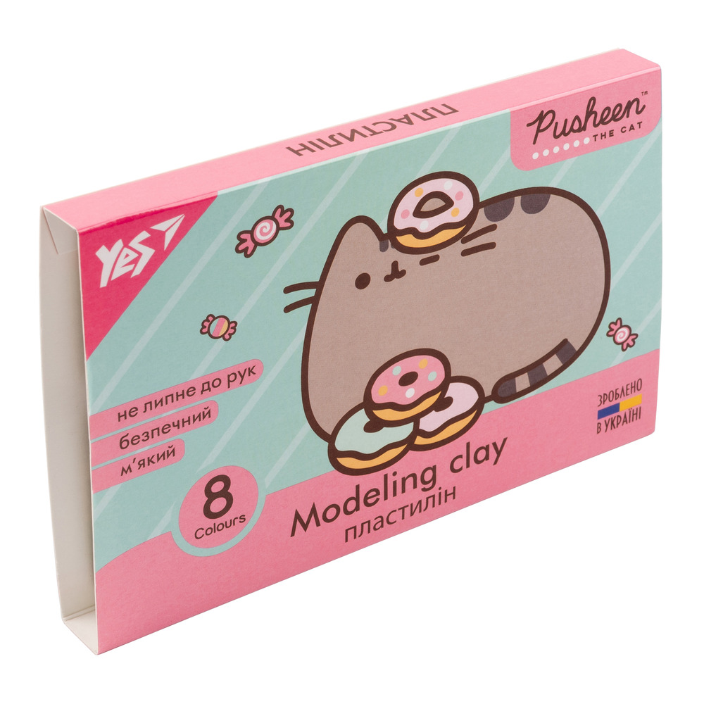 Пластилін Yes Pusheen 8 кольорів 160 г 540632
