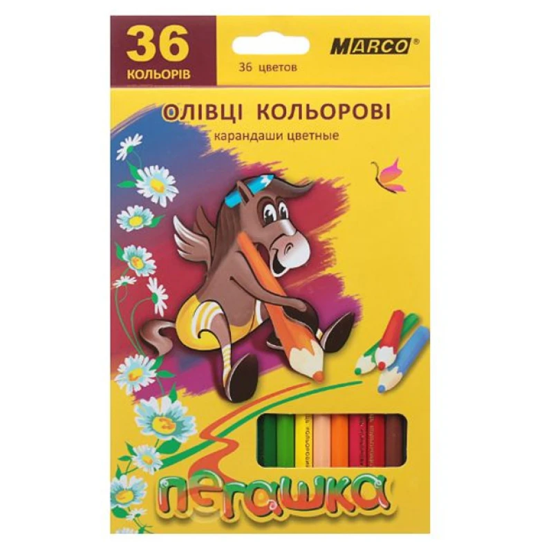 Олівці кольорові Marco Пегашка 36 кольорів 1010-36CB