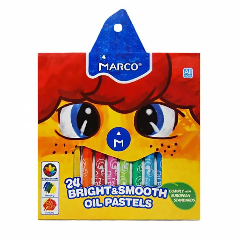 Пастель масляна Marco 24 кольори Bright&Smooth 1100OP-24CB. Фото 3