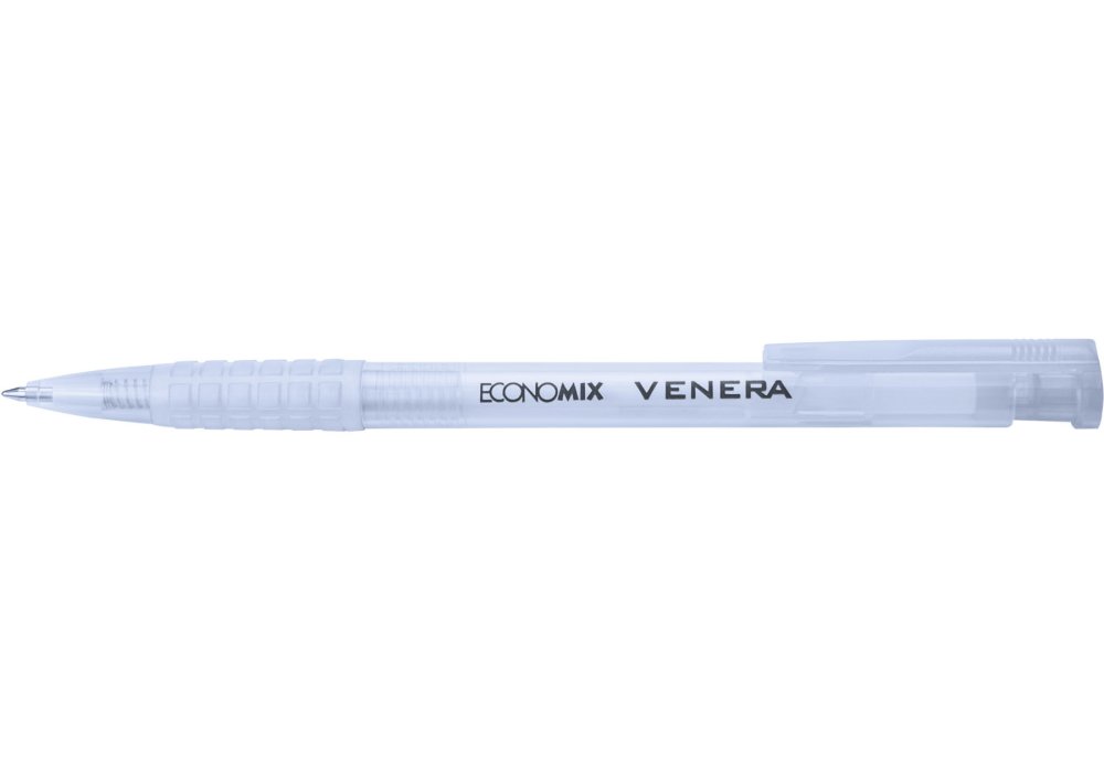 Ручка Economix E10105-25 кулькова автоматична Venera 0,5 мм. корпус асорті, синя. Фото 4