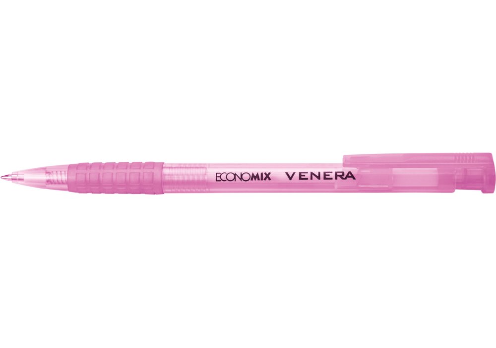 Ручка Economix E10105-25 кулькова автоматична Venera 0,5 мм. корпус асорті, синя. Фото 6