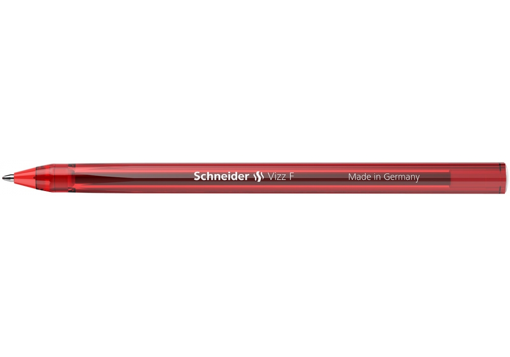 Ручка Schneider Vizz масляна F 0,5 мм червона S102102 (10 шт). Фото 4